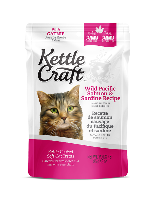 Kettle Craft Cat Treats Wild Pacific Salmon & Sardine Recipe with Catnip