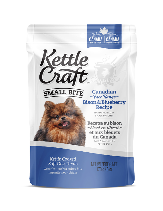 Kettle Craft Dog Treats Canadian Free Range Bison & Blueberry Recipe