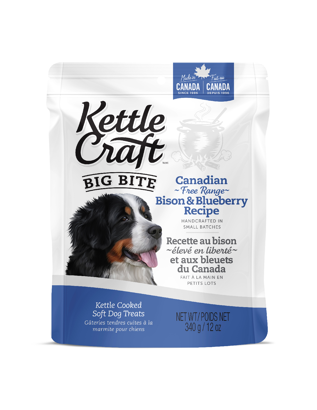 Kettle Craft Dog Treats Canadian Free Range Bison & Blueberry Recipe