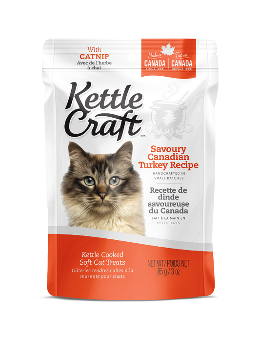 Kettle Craft Cat Treats Savoury Canadian Turkey Recipe with Catnip